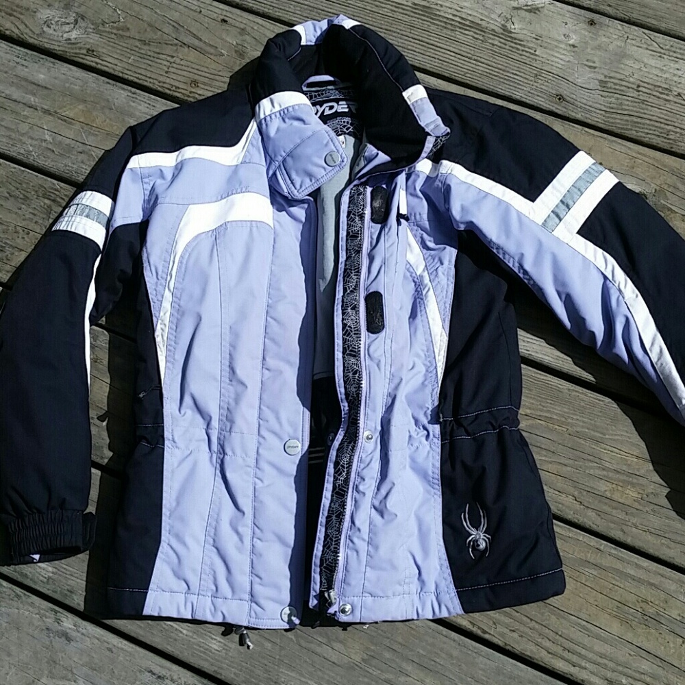 Spyder Women's Black and Light Blue Jacket